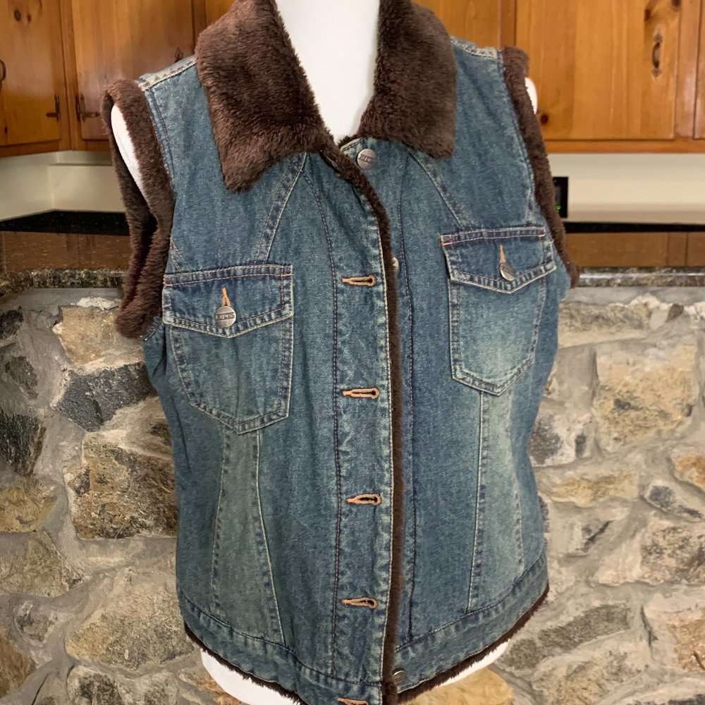 Lapis Womens Jean Denim Vest Cotton